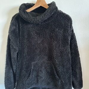 Carve Designs Black Plush Turtleneck Pullover
